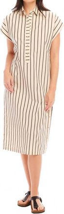 Fifteen Twenty Lucia Stripe Dress In Black/cream Stripe