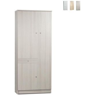 OEM Armario Multiusos De Tres Puertas Y Un Caj&oacute;n Eucalipto 77x34x H183 Cm