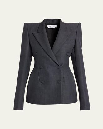 Alexander McQueen Double-Breasted Sculpted Blazer