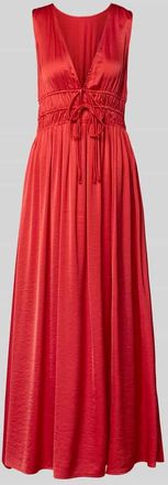 Mbym mbyM Maxikleid mit tiefem V-Ausschnitt Modell Marja in Rot, Gr&ouml;&szlig;e XL