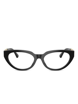 Versace cat-eye glasses - women - Acetate - 52 - Black