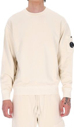 C.P. Company Cream Cotton Crewneck Sweatshirt