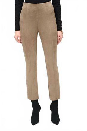 Joseph Ribkoff Womens Scuba Suede Flared Pants In Brown