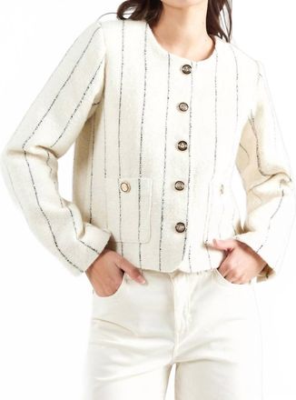 Suncoo Diane Boucle Jacket In White