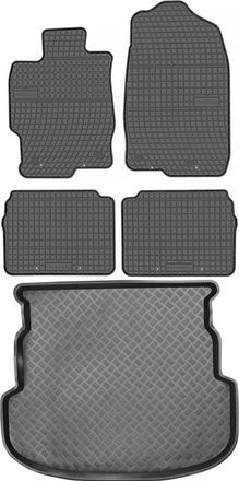 OEM Mazda 6 Ii Estate De 2007-2012 Set - Alfombrillas De Goma Para Coche + Alfombrilla Para Maletero