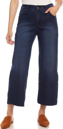 Karen Kane Wide Leg Cropped Jeans In Den