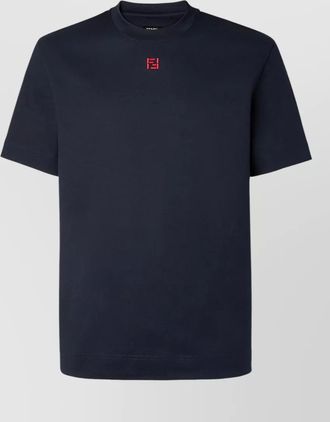 Fendi ff logo stitching crew neck t shirt