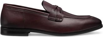 Stuart Weitzman Mens Simon Criss Cross Loafer In Bordo