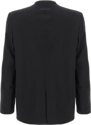 Maison Margiela Mens Black Polyester Blazer Clothing