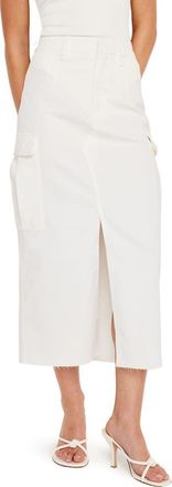 Good American Cargo Midi Skirt in Cloud White001 at Nordstrom Rack, Size 10