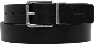 Calvin Klein Casual Roller Buckle Omkeerbare Riem 35Mm - Heren - Riemen - Zwart - 100 CM - Leer - Accessoires