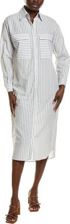Emerson Fry Oversized Pocket Linen-Blend Shirtdress