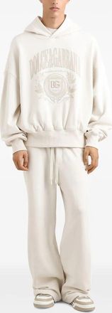Dolce & Gabbana Mens Cotton Hoodie - Ivory - Size Medium