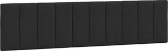 vidaXL Cabecero de cama acolchado terciopelo negro 200 cm Vidaxl