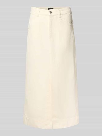 HUGO BOSS Flie&szlig;endes Jeansrock aus Baumwoll-Lyocell-Mix Modell SEMAIRE in Offwhite, Gr&ouml;&szlig;e 36