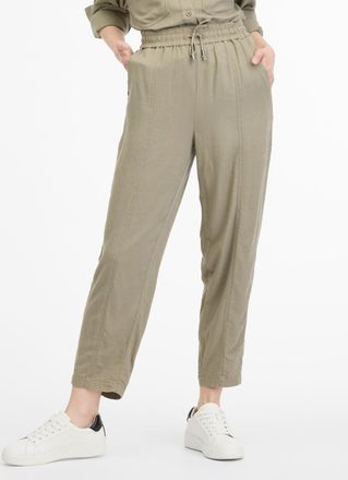 Ragwear Schlupfhose RAGWEAR SARRA, Damen, Gr. XXL (44), N-Gr, gr&uuml;n (dusty olive), Web, Obermaterial: 75% Viskose, 25% Leinen, unifarben, regular fit kn&ouml;chella