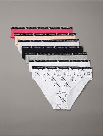 Calvin Klein Womens Calvin Klein 1996 Cotton Stretch 7-Pack Modern Bikini - Multi - XL