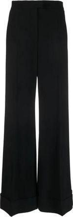 Moschino High-waist Wide-leg Broeken - Dames - Wijde Broeken - Zwart - S - Leer - Broeken