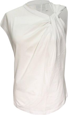 Isabel Marant Nayda Twisted T-Shirt in White Cotton