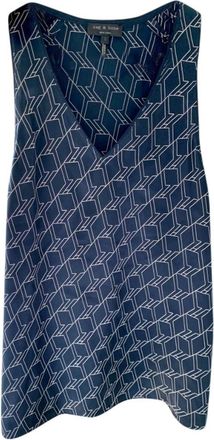 Rag & Bone Rag & Bone Navy Printed Sleeveless Top Size S