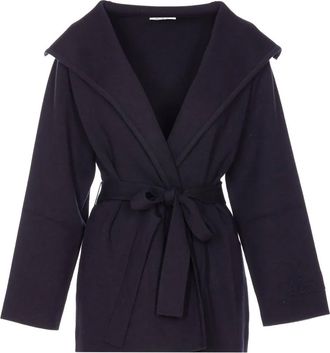Max Mara Cappotto con cintura - Blu