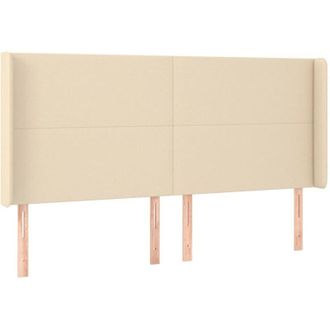 vidaXL Cabecero Con Led De Tela Color Crema 163x16x118/128 Cm Vidaxl