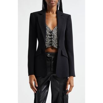 Cinq &agrave; Sept Cynthia Fitted Blazer in Black at Nordstrom Rack, Size 2