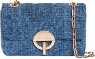 Vanessa Bruno Nano Moon Bag - Dames - Schoudertassen - Blauw - ONE Size - Katoen - Tassen