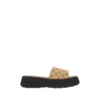 Gucci Slide Sandal met Double G - Dames - Schoenen - Veelkleurig - Maat: 41 EU