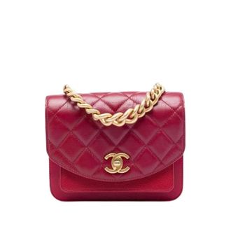 Chanel Pre-owned Vintage Satchel - Dames - Pre-owned - Rood - Maat: ONE Size Leer