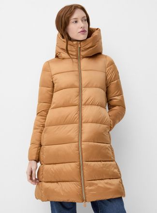 Save The Duck Womens Stand-collar quilted 3/4-length coat