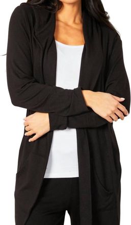 French Kyss Open Hoodie Duster In Black