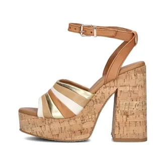 Notre-V Schoenen, Dames, Bruin, 39 EU, Leer, Dames Sandalen 618011