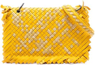 Bottega Veneta Pre-owned Bottega Veneta Bicolor Nappa Intrecciato Fringe Shoulder Bag Ladies CMPJTZ5FE05013NT