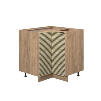 Vicco Muebles Bajos Rinconeros Fame-line, Panel De Roble, 80.5 Cm Sin Encimera