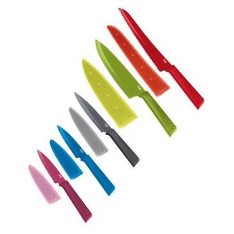 Kuhn Rikon COLORI+ Knife Set with Non-Stick Coating and Safety Sheaths, Set of 5 in Multicolor at Nordstrom