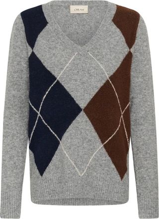 Cream Truien & Vesten, Dames, Grijs, M, Wol, Crmerle V-Neck