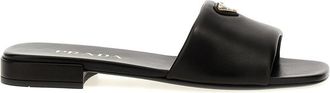 Prada Black Leather Sandals