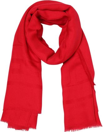 Elisabetta Franchi Pa&ntilde;uelo Foulard de Viscosa y Modal - Accessories - Mujer - Rojo - ONE SIZE