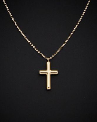 Italian Gold, Inc 14K Italian Gold Two-Tone Cross Necklace