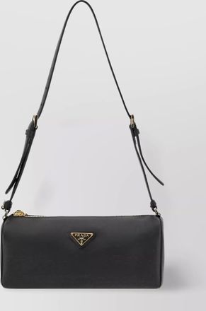 Prada flat strap leather shoulder bag hardware