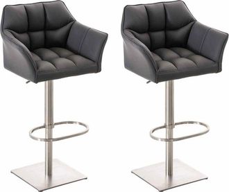 Clp Clp - Set De 2 Taburetes De Bar Damaso Gris Acero Inoxidable