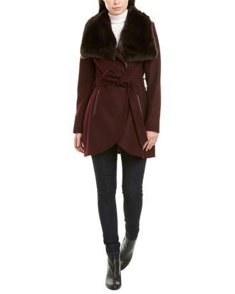 French Connection Tulip Hem Wool-Blend Coat