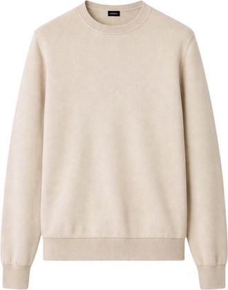 FILIPPO DE LAURENTIIS Trui met ronde hals - Heren - Sweatshirts - Beige - XL - Katoen - Hoodies & sweatvesten