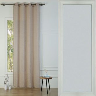 Febronie Cortina con ojales polyalgod&oacute;n natural 140x290