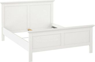 Dmora Dmora - Letto piazza e mezza Christelle, Sommier per camera da letto, Giroletto per stanza, Struttura porta materasso, 213x172 h110 cm, Bianco