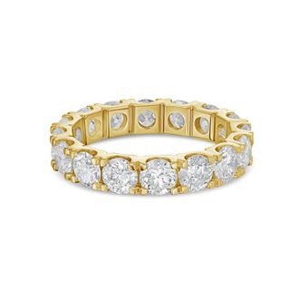Diana M. Jewels 14kt yellow gold 1.00 cts round lab grown diamond eternity band in U-prong setting