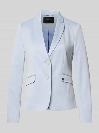 s.Oliver Black Label Regular Fit Blazer aus Viskose-Mix in Bleu, Gr&ouml;&szlig;e 34