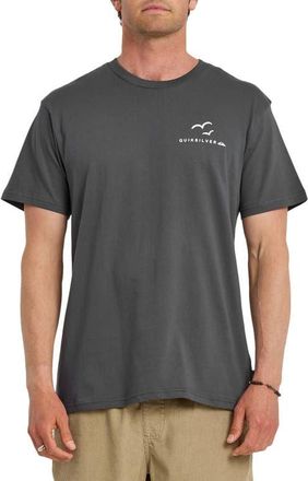 Quiksilver Happy Trails Cotton Graphic T-Shirt in Iron Gate at Nordstrom, Size X-Large