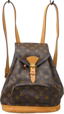 Louis Vuitton Vintage Montsouris Backpack Monogram Canvas Brown Canvas Backpack Bag (Pre-Owned)